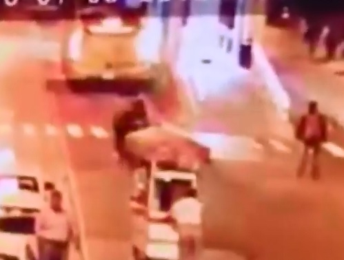 Poor Soul Looking for his Death in the Street Finds It in a Bizarre Public Way 