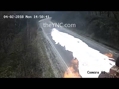 Truck Driver Burns Alive in Bizarre Accident..Passenger makes it out on Time 