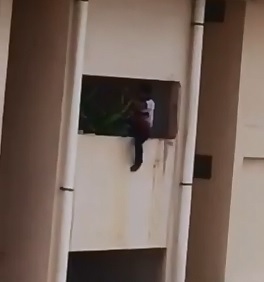 Man Jumps to his Death from his TOP Floor Apartment (2 Angles) 