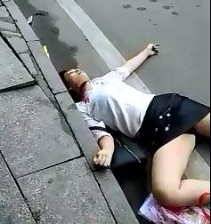 Young Girl's Throat Slit in the Street....Lies Dead in the Gutter 