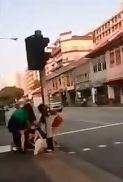 Thailand Lady Boys Fight over John in the Street 
