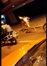Very Bizarre Form of Torture..... Making Thieves Run Naked While Tied to Cars