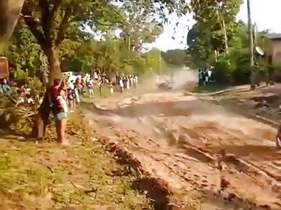 Motorcross Rider Falls and Then is Brutally Struck at Full Speed by Another Rider