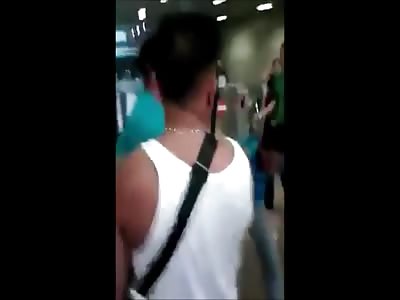 Thug Gets Beaten inside Train Station by Angry Mob