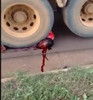 Dude Crushed to Shit under Truck Wheel