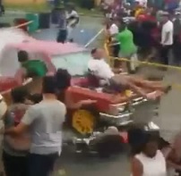 People Hit at Car Show by Jerk Out of Control Car