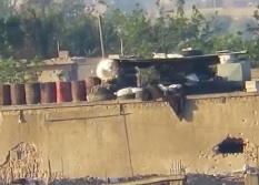Syrian Soldier Runs at the Last Moment and Saves his Ass from Incoming Missile 