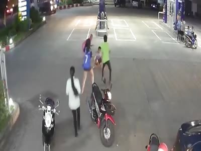 Knife Attack at Gas Station in Front of Girlfriends