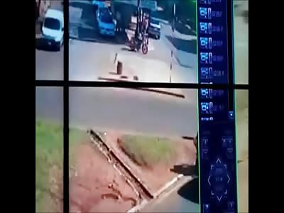 Moment when police officer is killed by fleeing thug