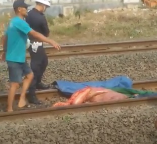 Naked Person Turned in Ground beef - suicide by train