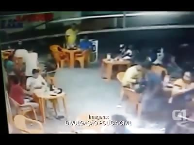 Man sitting in a bar executed with multiple shots 