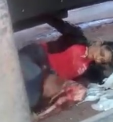Woman Squirming Under Truck with Legs Ripped Apart