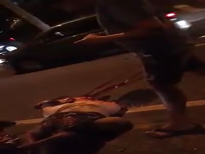Woman with leg destroyed after being hit by a motorcycle