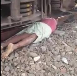 Suicidal Woman in Dress is Perfectly Decapitated by Train