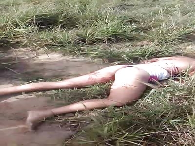 Pretty Girl Left Half Naked in a Field Stabbed to Death Multiple Times