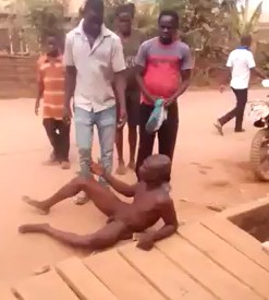 Dude is Stripped Naked and Beaten in Public
