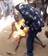 Thief is Tortured with his Dick Set on Fire