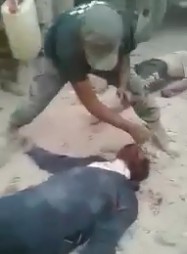 Angry Soldier Stabs DAESH Body Multiple Times