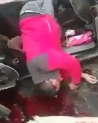 Man Agonizes and Woman's head Crushed Inside Car