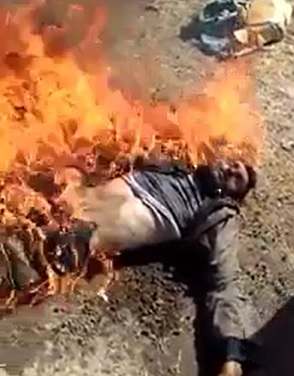 Dude set Ablaze ... Burns to Death