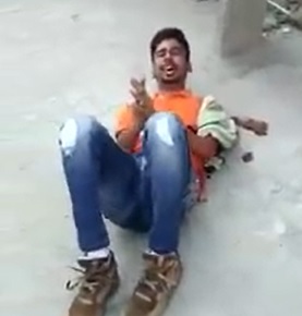 INDIA: Crying Man Begs for Beatdown to Stop