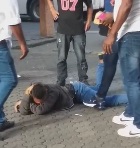 Thief Takes Beating of His Life.