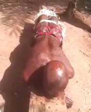 Thief Beaten Mercilessly in Confined in African Torture Device