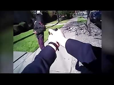 San Jose Cops Shoot Knife Wielding Suspect (Bodycam)