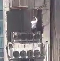 Falls To Death During Building Fire 