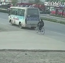 Bus Reverses Over Biker then Runsover Him Again