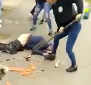 Rapist Dragged in Street, Beaten by Women, Fucked with Broom
