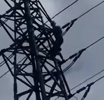 Electrocuted on Powerlines (w/Aftermath)
