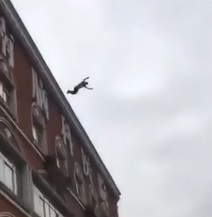 Dude Makes Superhero Leap... Doesn't Make Superhero Landing