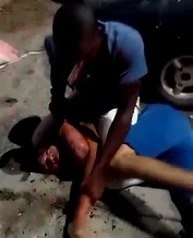 Dude with Knife Buried in His Face, Beats his Rival.