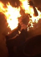 More Footage of Sizzling BBQ of Man