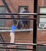 Woman Falls From Fire Escape During Fight In New York City.