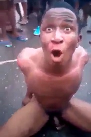 Thief Tied Up Naked and Dragged Through Street