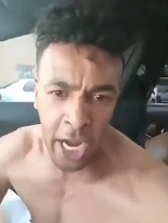 Deranged Fuck Cuts Himself with a Bottle on Live