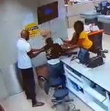 Two Thug Assholes Attack a Female Employee 