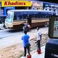 Man Watches His Wife Squished by Bus.
