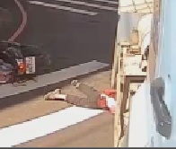Scooter Chick Crushed Under Bus (Live Action)