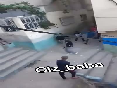 Part 1 Machete street fight in Fez, Morocco. ***Volume Warning***