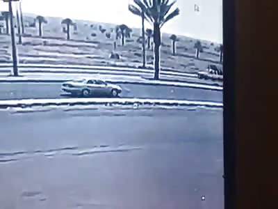 Two pedestrians brutally hit by a car