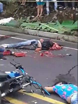 Brutal Collision Between Motorcyles Leaves Carnage on the Road