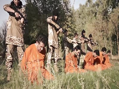 Daesh Children Execution 6 Iraqi Soldiers Using Machine Gun and Pistols