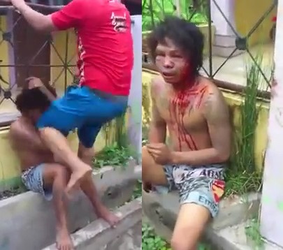 Thief Receives Several Blows of Fists and Feet by Their Victims