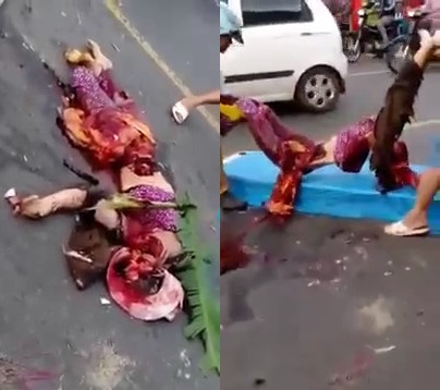 Biker Woman Crushed Completely Shattered by Truck 