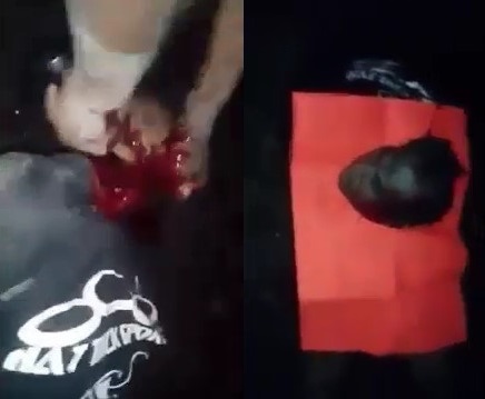 Man Being Slowly Beheaded With a Small Knife by Called Mexican Super Heros Group