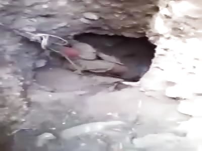 DEAD MAN BODY IS REMOVED FROM COLLAPSED GOLD MINE