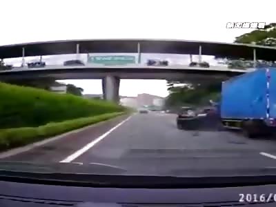 MAN UNSCATHED AFTER INCREDIBLE ACCIDENT